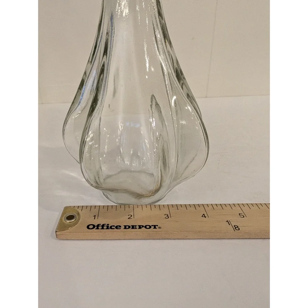 Vintage Old Forester Bourbon Bottle 1950's & VTG MCM Art Deco Glass Genie Bottle
